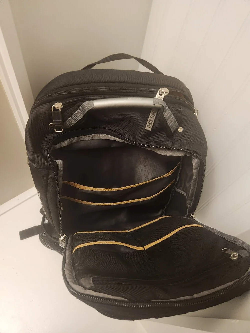 OGIO Black Men's Organizer Backpack with Silver Accents